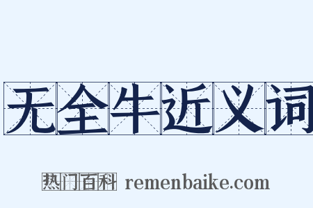 无全牛近义词是什么意思的图片